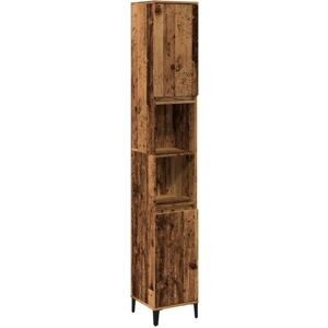 vidaXL Bathroom Cabinet Old Wood 30x30x190 cm Engineered Wood - Bathroom Cabinet vidaXL Bathroom Cabinet Old Wood 30x30x190 cm Engineered Wood - Bathroom Cabinet