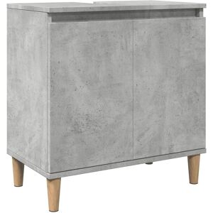 vidaXL Sink Cabinet Grey Engineered Wood - Sink Cabinet vidaXL Sink Cabinet Grey Engineered Wood - Sink Cabinet