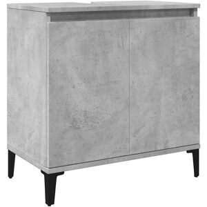 vidaXL Sink Cabinet - Engineered Wood - Concrete Grey - Bathroom Storage vidaXL Sink Cabinet - Engineered Wood - Concrete Grey - Bathroom Storage