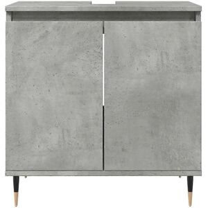 vidaXL Bathroom Cabinet Concrete Grey Engineered Wood - 58x33x60 cm Storage vidaXL Bathroom Cabinet Concrete Grey Engineered Wood - 58x33x60 cm Storage
