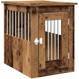 VidaXL Dog Crate Furniture Old Wood - Dog House & End Table VidaXL Dog Crate Furniture Old Wood - Dog House & End Table