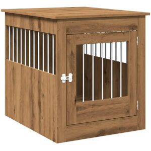 vidaXL Meuble cage pour chien en chêne artisanal - Cage et table d'appoint - Publicité vidaXL Meuble cage pour chien en chêne artisanal - Cage et table d'appoint - Publicité