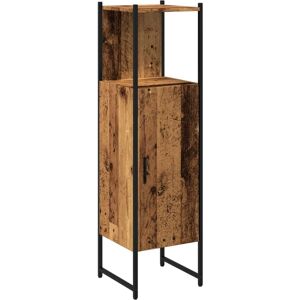 vidaXL Bathroom Cabinet Old Wood - Engineered Wood - 33x33x120.5 cm - Bathroom Cabinet vidaXL Bathroom Cabinet Old Wood - Engineered Wood - 33x33x120.5 cm - Bathroom Cabinet