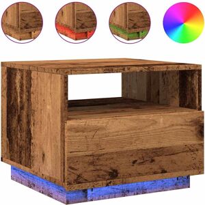 vidaXL Old Wood Coffee Table with LED Lights 50x49x40 cm - Coffee Table vidaXL Old Wood Coffee Table with LED Lights 50x49x40 cm - Coffee Table