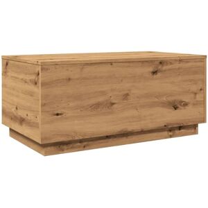 vidaXL Artisan Oak 90x50x40 cm Coffee Table with LED Lights vidaXL Artisan Oak 90x50x40 cm Coffee Table with LED Lights