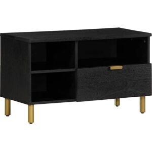 vidaXL Black TV Cabinet - Engineered Wood Storage vidaXL Black TV Cabinet - Engineered Wood Storage