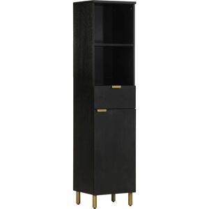 vidaXL Bathroom Cabinet Black Solid Mango Wood Storage - Bathroom Furniture vidaXL Bathroom Cabinet Black Solid Mango Wood Storage - Bathroom Furniture