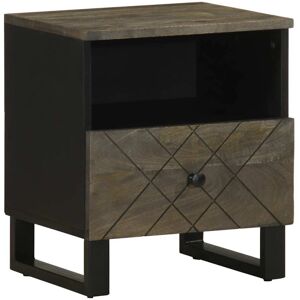 vidaXL Bedside Cabinet Black - Mango Wood - 40x33x46cm - Bedside Table vidaXL Bedside Cabinet Black - Mango Wood - 40x33x46cm - Bedside Table