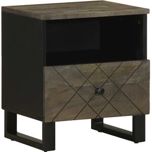 vidaXL Bedside Cabinet Black 40x33x46 cm Solid Wood Mango - Bedside Cabinet vidaXL Bedside Cabinet Black 40x33x46 cm Solid Wood Mango - Bedside Cabinet