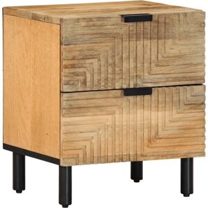 VidaXL Bedside Cabinet - Solid Mango - Brown - 40x33x46cm VidaXL Bedside Cabinet - Solid Mango - Brown - 40x33x46cm