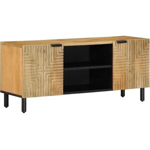 vidaXL Mango Wood TV Cabinet - 105x33x46 cm - Solid Wood TV Stand vidaXL Mango Wood TV Cabinet - 105x33x46 cm - Solid Wood TV Stand