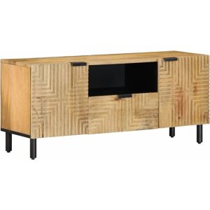vidaXL Mango Wood TV Cabinet - 105x33x46 cm - Solid Wood - Brown vidaXL Mango Wood TV Cabinet - 105x33x46 cm - Solid Wood - Brown