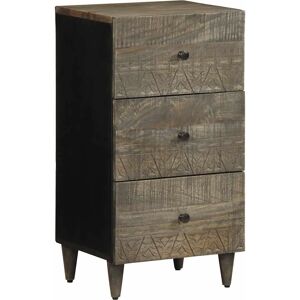 vidaXL Black Mango Wood Sideboard 40x33x75 cm - Sideboard vidaXL Black Mango Wood Sideboard 40x33x75 cm - Sideboard