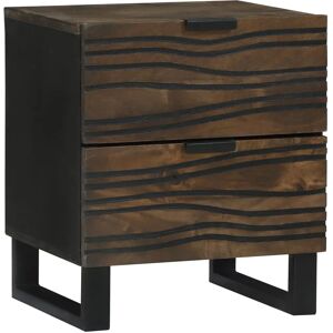 vidaXL Nattbord med skuffer valnøtt - Nattbord vidaXL Nattbord med skuffer valnøtt - Nattbord
