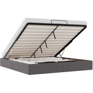 vidaXL Grå polstret sengestel - Opbevaringsplads & Nem løft vidaXL Grå polstret sengestel - Opbevaringsplads & Nem løft