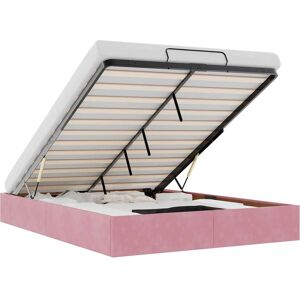 Cadre de Lit Ottoman Rose - Rangement Moderne - Structure de Lit - Publicité Cadre de Lit Ottoman Rose - Rangement Moderne - Structure de Lit - Publicité