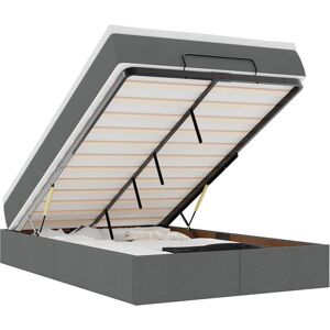 vidaXL Seng med Opbevaringsplads - Ottoman Grå 140x190 vidaXL Seng med Opbevaringsplads - Ottoman Grå 140x190