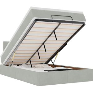 vidaXL Ottomanseng med Madras - Lysegrå, 140x190cm vidaXL Ottomanseng med Madras - Lysegrå, 140x190cm