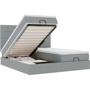 vidaXL Ottoman Bed met Opbergruimte - Grijs 200x200cm vidaXL Ottoman Bed met Opbergruimte - Grijs 200x200cm