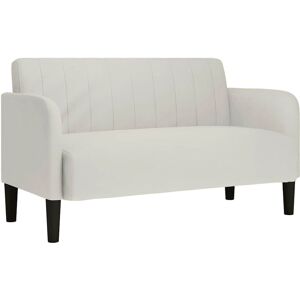 vidaXL Fluwelen Crema 109cm Loveseat Sofa vidaXL Fluwelen Crema 109cm Loveseat Sofa