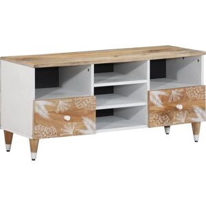 vidaXL 100x33.5x46 cm Solid Mango TV Cabinet - TV Stand vidaXL 100x33.5x46 cm Solid Mango TV Cabinet - TV Stand