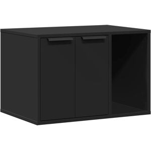 vidaXL Black 60x40x40 cm Cat Litter Box Enclosure - Cat House vidaXL Black 60x40x40 cm Cat Litter Box Enclosure - Cat House