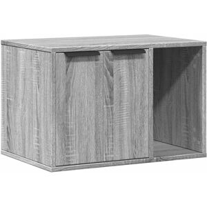 vidaXL Grey Sonoma Cat Litter Box Enclosure - Cat House vidaXL Grey Sonoma Cat Litter Box Enclosure - Cat House