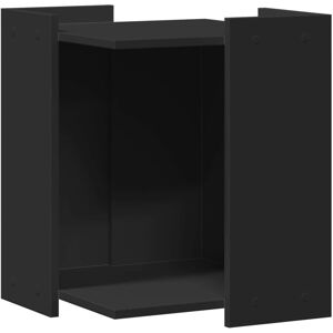 vidaXL Cat Litter Box Black 42x42x51 cm Engineered Wood - Cat Litter Box Enclosure vidaXL Cat Litter Box Black 42x42x51 cm Engineered Wood - Cat Litter Box Enclosure