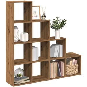 vidaXL Artisan Oak Room Divider Bookcase - 4-Tier Storage Shelf - Room Divider Bookcase vidaXL Artisan Oak Room Divider Bookcase - 4-Tier Storage Shelf - Room Divider Bookcase