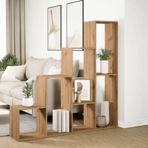 vidaXL Romdeler Bokhylle 4-etasjes Eik håndverk - Room Divider vidaXL Romdeler Bokhylle 4-etasjes Eik håndverk - Room Divider