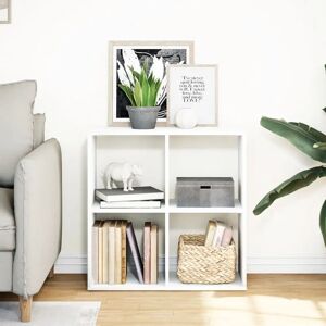 vidaXL White Engineer Wooden Bookcase - Living Room Storage vidaXL White Engineer Wooden Bookcase - Living Room Storage