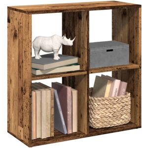 vidaXL Old Wood 69.5x29x69.5 cm Room Divider Bookcase vidaXL Old Wood 69.5x29x69.5 cm Room Divider Bookcase