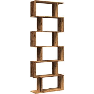 vidaXL 858091 Old Wood Bookcase - Room Divider 6-Tier vidaXL 858091 Old Wood Bookcase - Room Divider 6-Tier