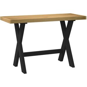 vidaXL Skrivebord NOAIN X-formede ben 120x50x75 cm Massivt Træ - Skrivebord vidaXL Skrivebord NOAIN X-formede ben 120x50x75 cm Massivt Træ - Skrivebord