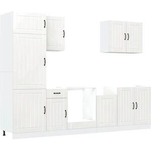 vidaXL Kalmar White 7-Piece Kitchen Cabinet Set - Kitchen Furniture vidaXL Kalmar White 7-Piece Kitchen Cabinet Set - Kitchen Furniture