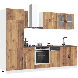 vidaXL Sonoma Oak 8-Piece Kitchen Cabinet Set - Kitchen Cabinets vidaXL Sonoma Oak 8-Piece Kitchen Cabinet Set - Kitchen Cabinets