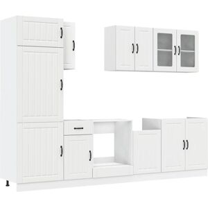 vidaXL Kalmar 8-Piece Kitchen Cabinet Set - White vidaXL Kalmar 8-Piece Kitchen Cabinet Set - White