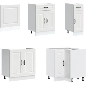 VidaXL Kalmar White 11-Piece Kitchen Set - Modern Storage VidaXL Kalmar White 11-Piece Kitchen Set - Modern Storage