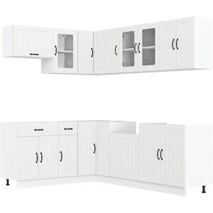 vidaXL White Kitchen Cabinet Set 11 Piece - Kitchen Cabinet Set vidaXL White Kitchen Cabinet Set 11 Piece - Kitchen Cabinet Set