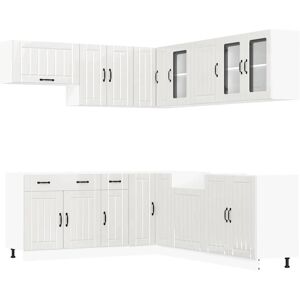 vidaXL Lucca White Gloss Kitchen Cabinet Set - Kitchen Cabinets vidaXL Lucca White Gloss Kitchen Cabinet Set - Kitchen Cabinets