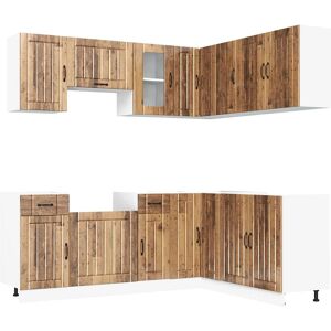 vidaXL Kitchen Cabinet Set Old Wood - 11 pcs - Kitchen Type vidaXL Kitchen Cabinet Set Old Wood - 11 pcs - Kitchen Type