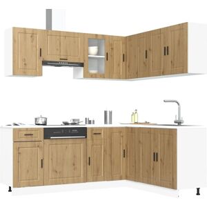 VidaXL Porto Old Wood 11-Piece Kitchen Cabinet Set VidaXL Porto Old Wood 11-Piece Kitchen Cabinet Set