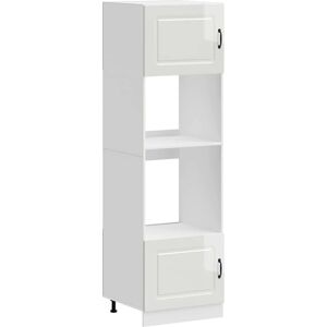 vidaXL Oven Cabinets 2 pcs Lucca Gloss White - Oven Cabinets vidaXL Oven Cabinets 2 pcs Lucca Gloss White - Oven Cabinets