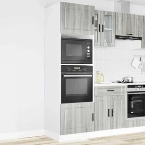 vidaXL Oven Cabinets - Porto Grey - 2 pcs - Oven Cabinet vidaXL Oven Cabinets - Porto Grey - 2 pcs - Oven Cabinet