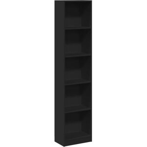 vidaXL Black 40x24x176 cm Bookcase - Storage Shelf vidaXL Black 40x24x176 cm Bookcase - Storage Shelf