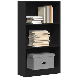 vidaXL Bookcase Black 60x24x109 cm Engineered Wood - Bookcase vidaXL Bookcase Black 60x24x109 cm Engineered Wood - Bookcase