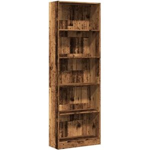 vidaXL Old Wood Bookcase 60x24x176 cm - Booktype vidaXL Old Wood Bookcase 60x24x176 cm - Booktype