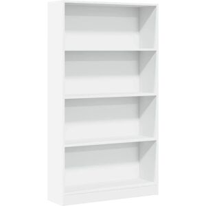 vidaXL White 80x24x143 cm Engineered Wood Bookcase - Book Storage vidaXL White 80x24x143 cm Engineered Wood Bookcase - Book Storage
