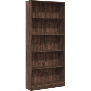 vidaXL Brown Oak Bookcase 80x24x143 cm - Bookcase vidaXL Brown Oak Bookcase 80x24x143 cm - Bookcase