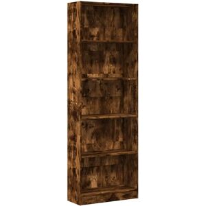 vidaXL Bücherregal Räuchereiche 80x24x176 cm - Wohnzimmer Aufbewahrung vidaXL Bücherregal Räuchereiche 80x24x176 cm - Wohnzimmer Aufbewahrung